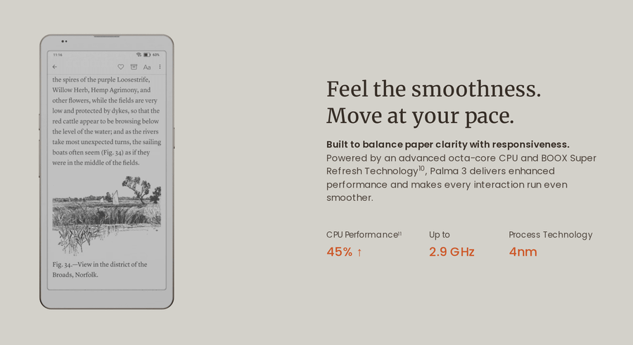 ONYX BOOX Palma 3 Super Refresh performance