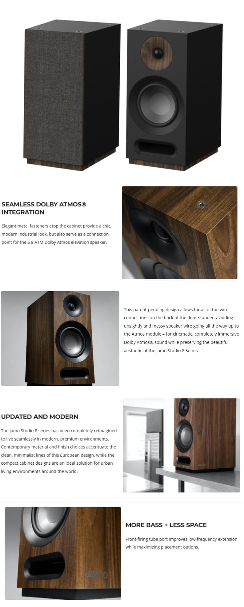 Jamo S803 Studio 8 Bookshelf speakers - Black infographic