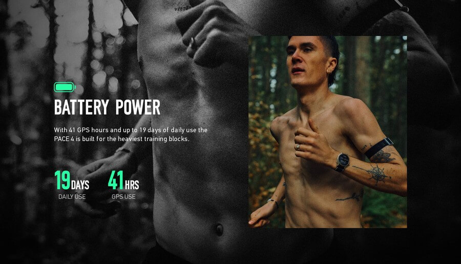 COROS PACE 4 Jakob Battery Power