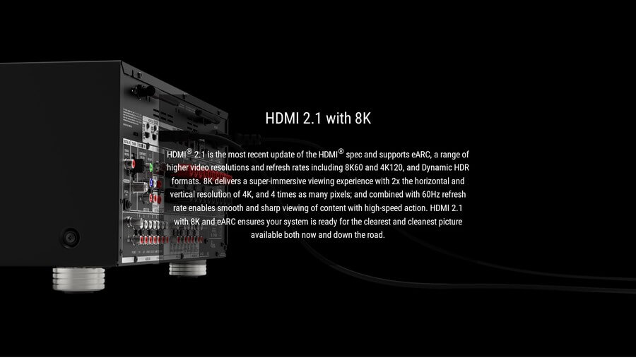 Onkyo TX-RZ50 HDMI 2.1 with 8K support